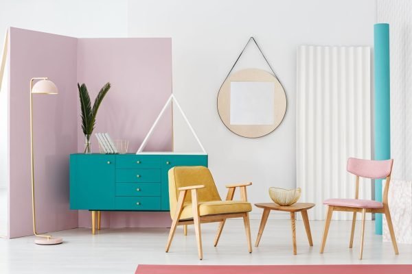 colorful living room interior